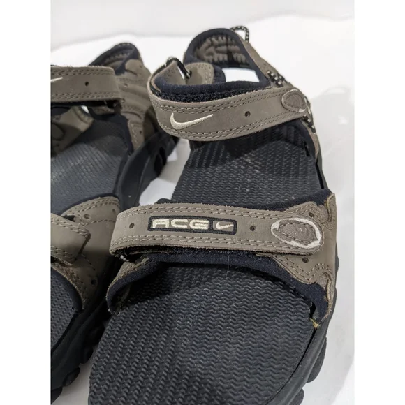 Vintage Nike ACG Y2K Brown Men's Sandals Size 7 - Picture 7 of 9